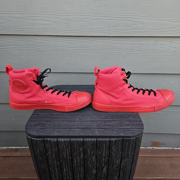 Converse‎ Chuck Taylor All Star High Top Shoes Red Black Sneakers Mens Size 11 - Picture 9 of 16